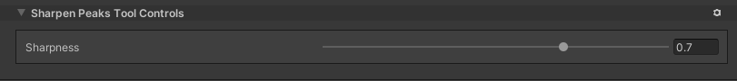 Sharpen peaks control parameters