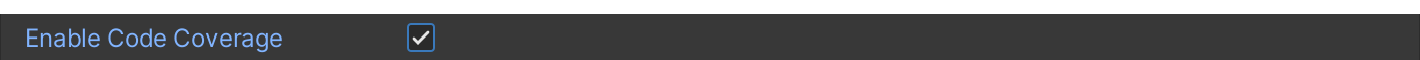 Enable Code Coverage