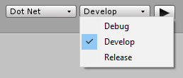 The Build Configuration drop-down menu