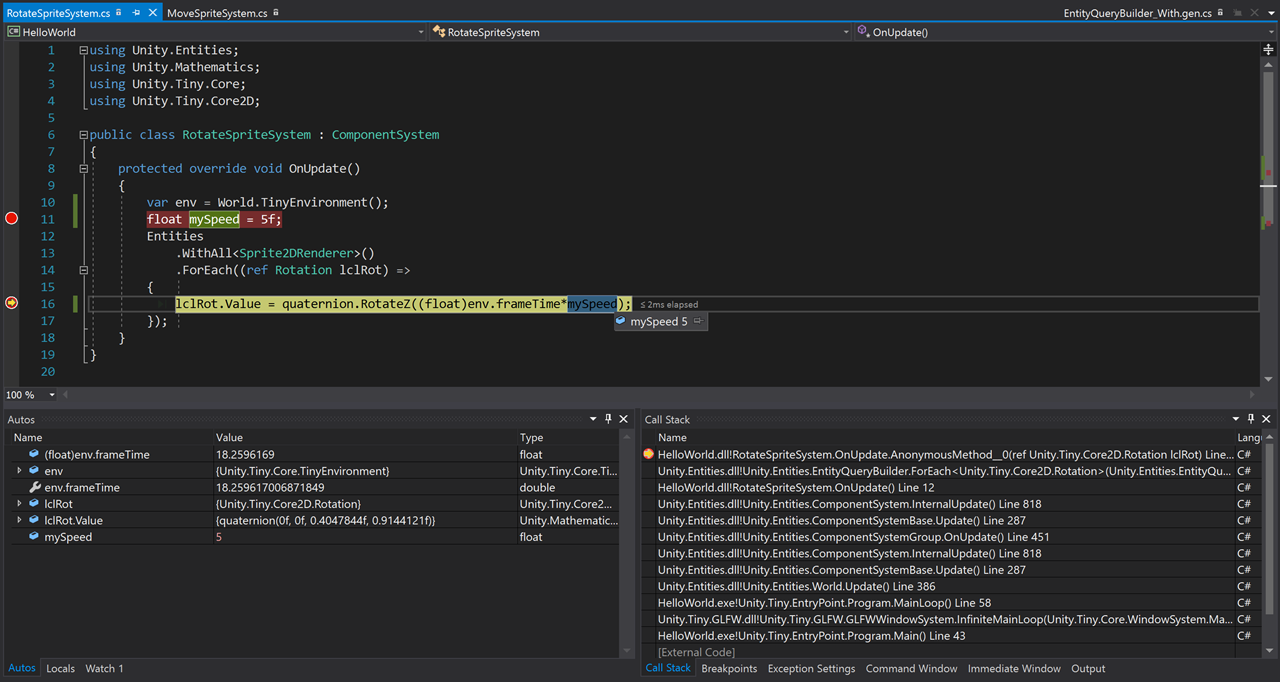 Debugging in Visual Studio