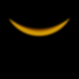 A square black texture, with an upwards-curving yellow shape with soft edges.