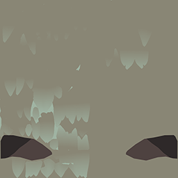 A similar hair map to the base map, but the background is darker, and the brushstrokes have a blue gradient.