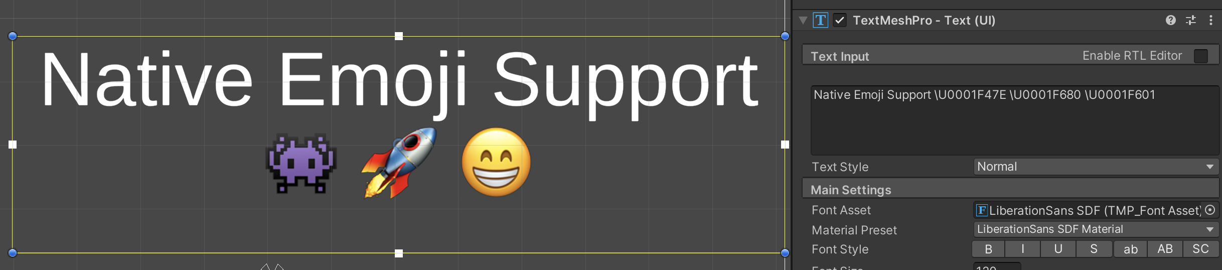 Native Emoji Example