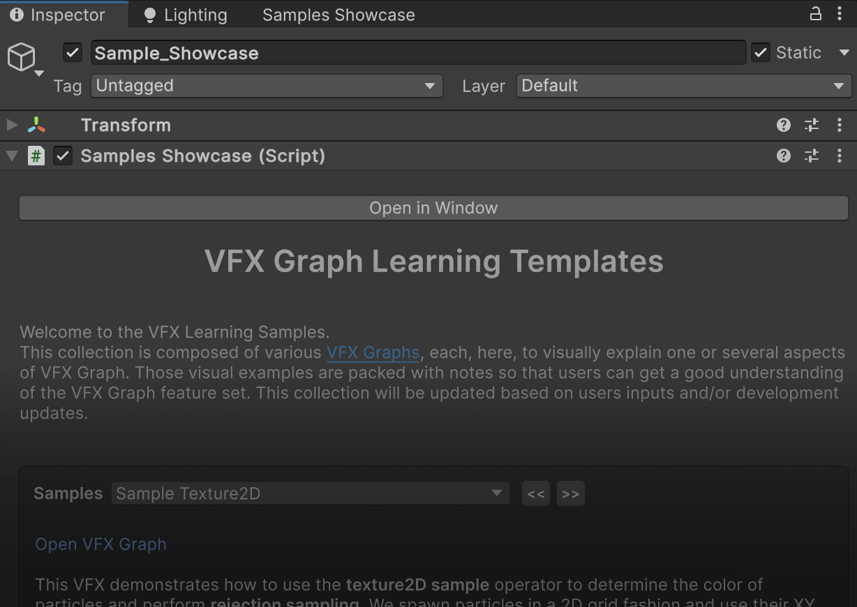 Learning Templates Sample Content | Visual Effect Graph | 17.0.4