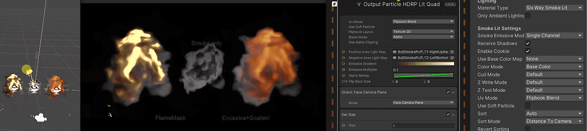 Different smoke effects.