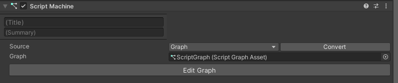 A new Script Machine with an attached Script Graph
