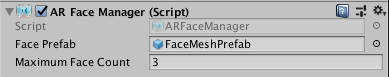 AR Face Manager component