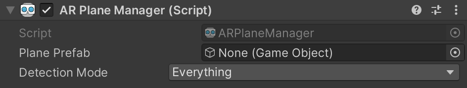 AR Plane Manager component