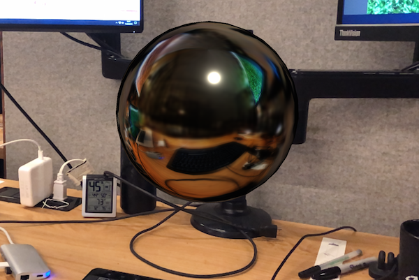 Sphere with a reflection map from an environment probe