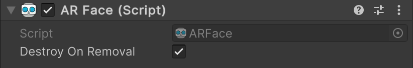 AR Face component