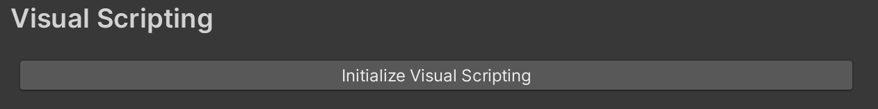 Initialize Visual Scripting