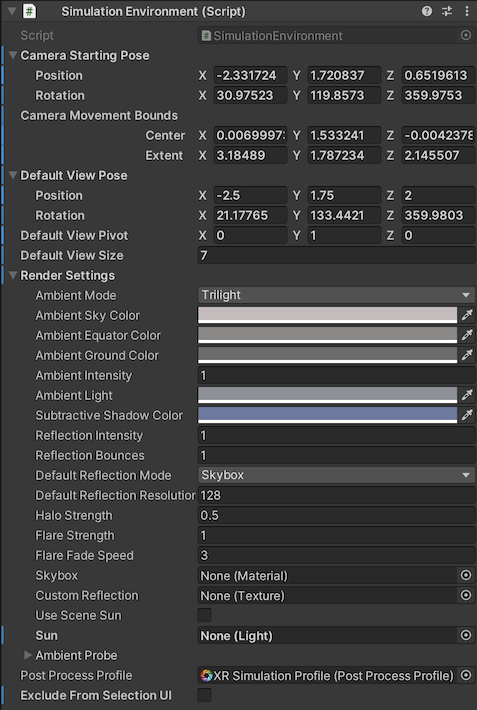 Simulation Environment component