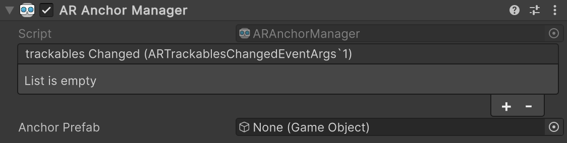 AR Anchor Manager component