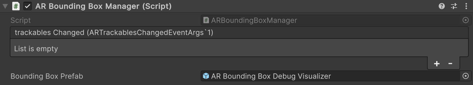 AR Bounding Box Manager component