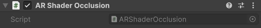AR Shader Occlusion component