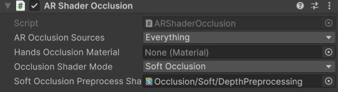 AR Shader Occlusion component