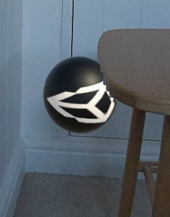 Sample showing sphere occluded by a table.