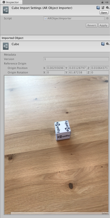 Example scans in the Inspector.