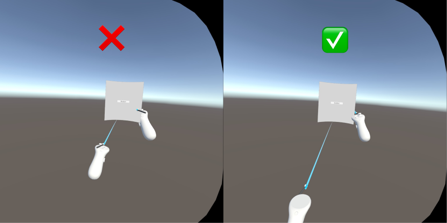 Demonstration of correctly and incorrectly assigned controllers.