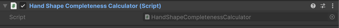 The Hand Shape Completeness Calculator component