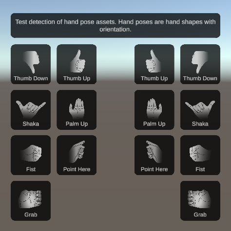 Debug hand poses