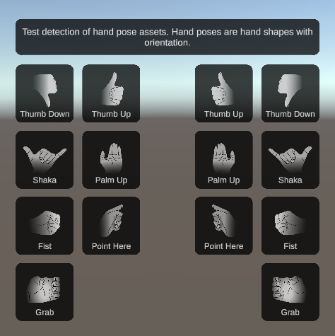The preconfigured sample gestures