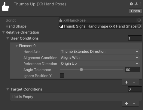 XR Hand Pose Inspector