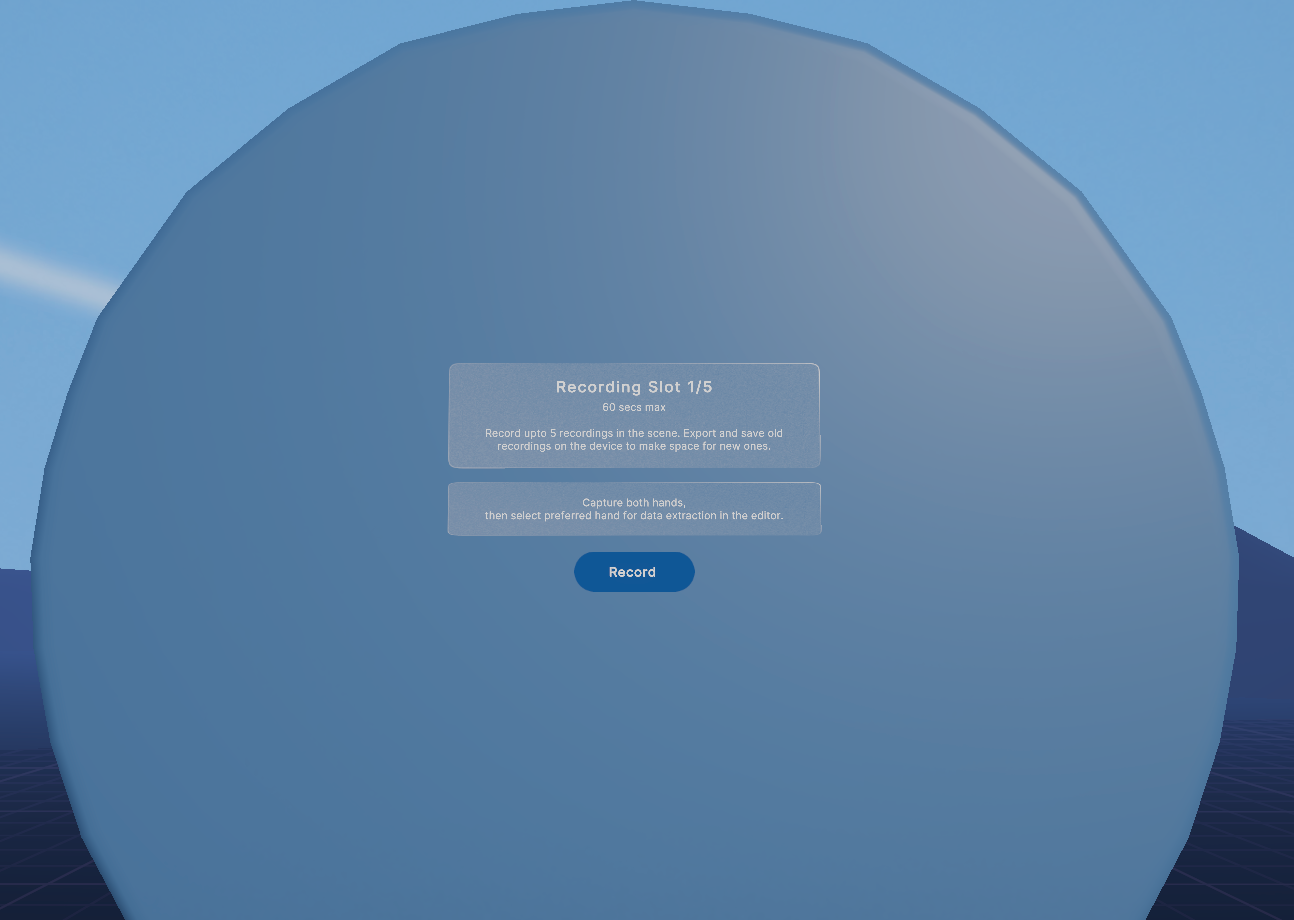 Ready To Record Panel UI