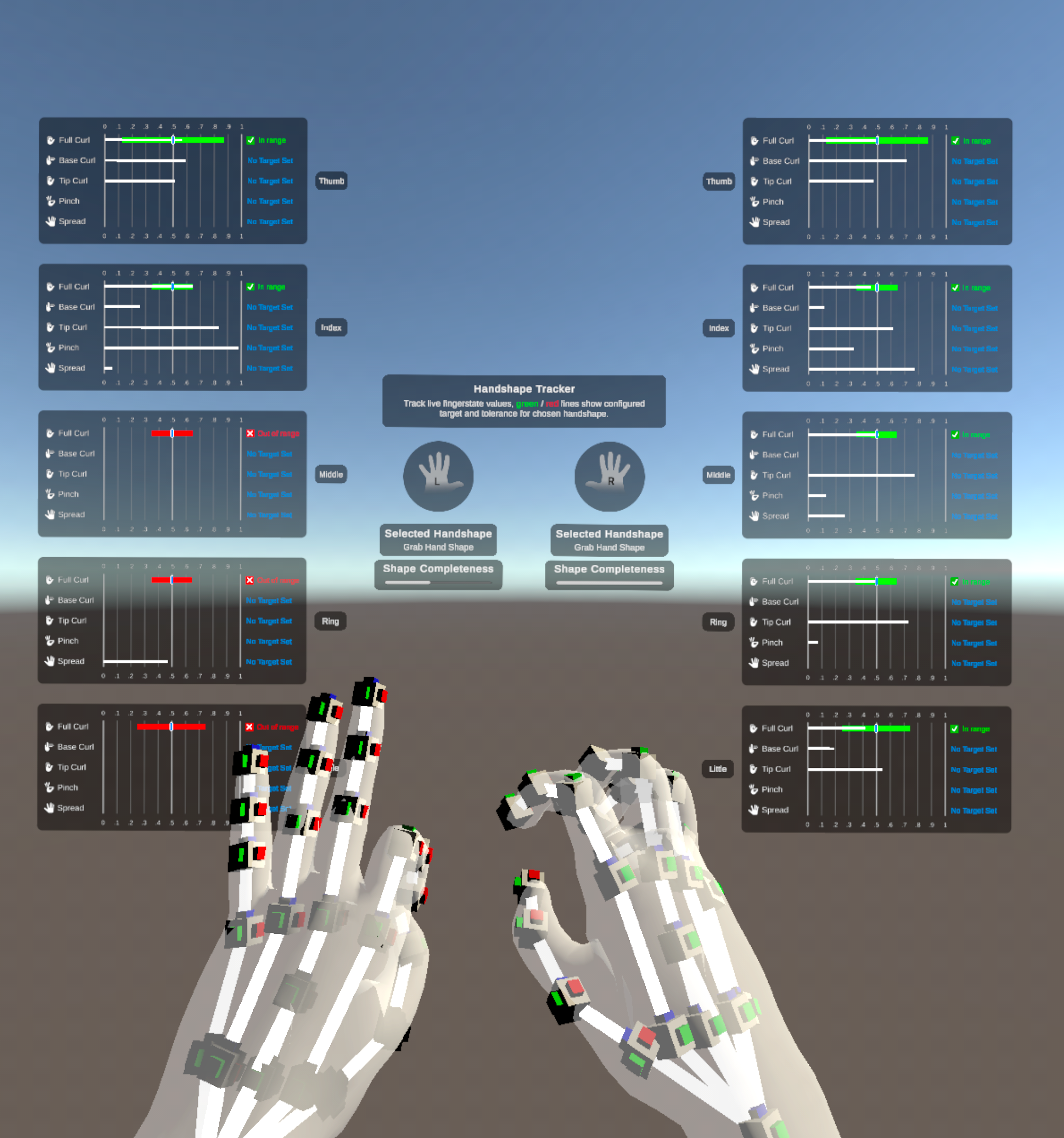 The handshape completeness debugger