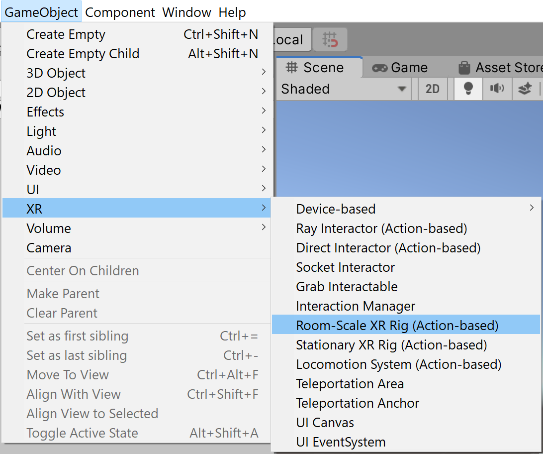 gameobject-xr-menu