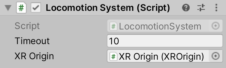 LocomotionSystem component