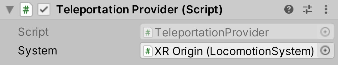 TeleportationProvider component