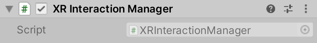 XRInteractionManager component