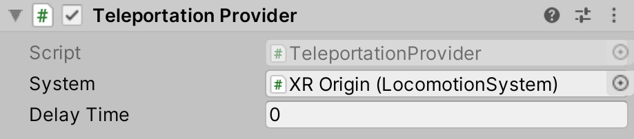 TeleportationProvider component