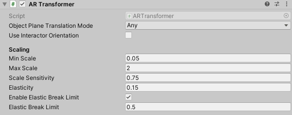 AR Transformer component