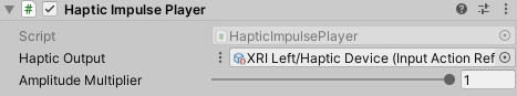 HapticImpulsePlayer component
