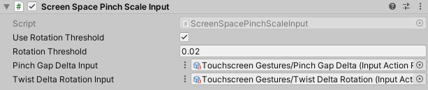 Screen Space Pinch Scale Input component