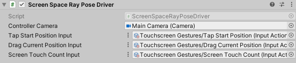 Screen Space Ray Pose Driver component