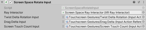 Screen Space Rotate Input component