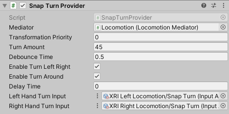 ActionBasedSnapTurnProvider component