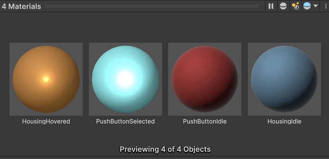 Poke interactable state materials