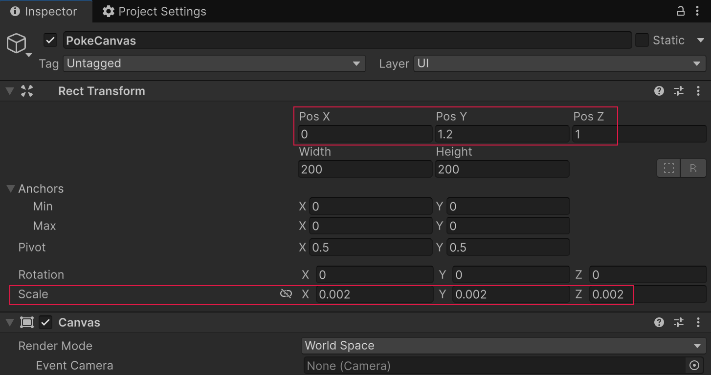 Scaling WorldSpace Canvas