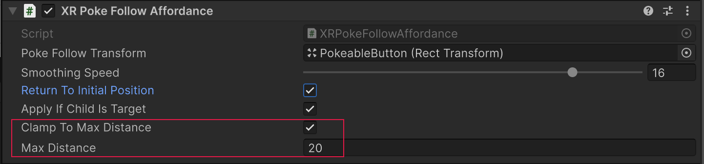 XRPokeFollowAffordance properties