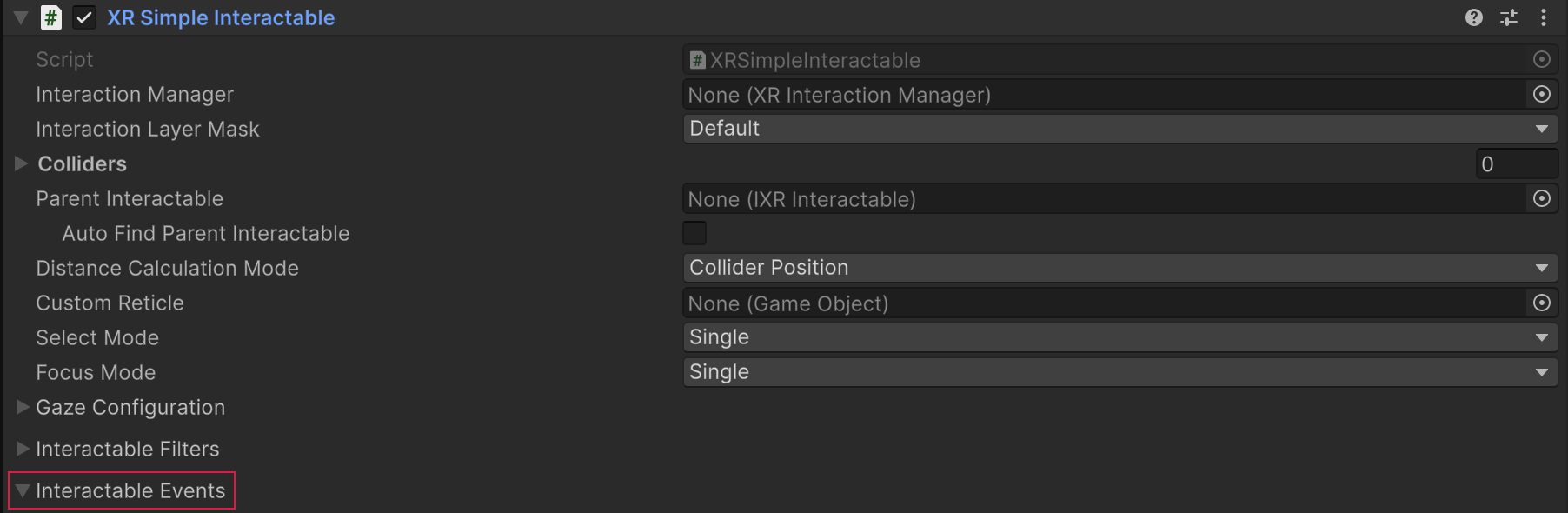 Poke interactable state events