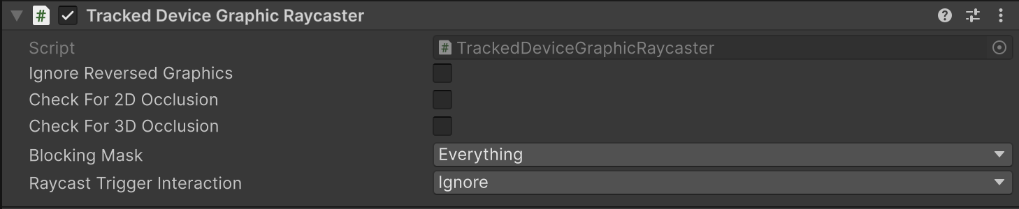 TrackedDeviceGraphicsRaycaster properties