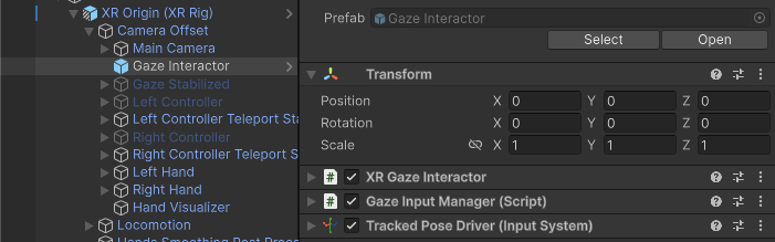Gaze fallback setup