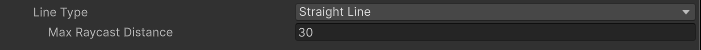 Ray cast straight line properties