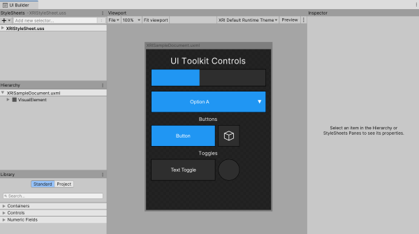 XRI UI Sample in UI Builder