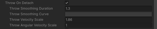Throw on detach options