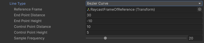 Ray cast Bezier curve properties